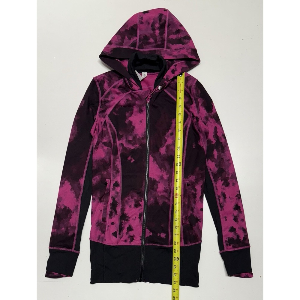Lululemon Pink Daily Practice‎ Hooded Blooming Pixie Zip Women's Size 4